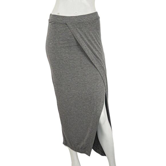 Majestic Filatures Gray Tulip crop Midi Skirt in Size 1 - Picture 1 of 8